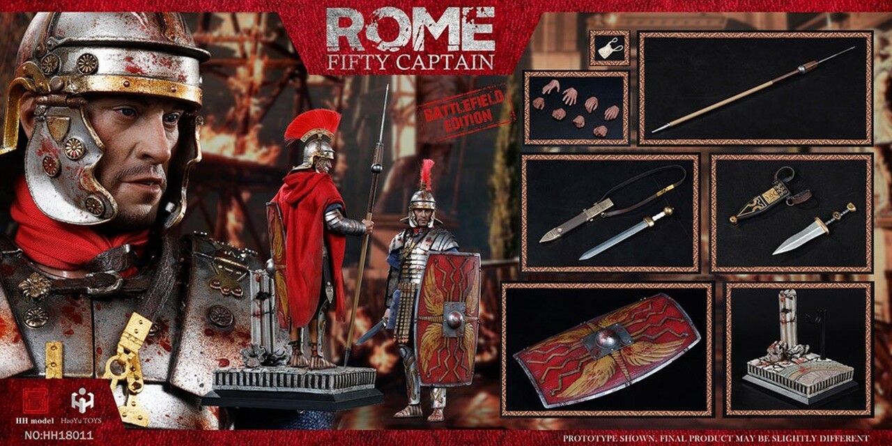 1/6 Scale HaoYuToys HHmodel Rome Roman Empire Corps Captain Fifty Battlefield Edition HH18011