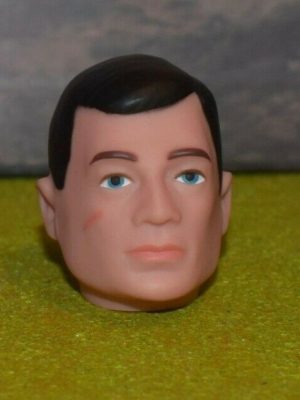 VINTAGE ACTION MAN 40th REPLACEMENT HEAD PAINTED BLACK HAIR x 3