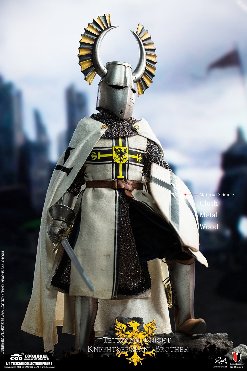 Coomodels 1/6 Scale Series of Empires Teutonic Sergeant Standard Alloy Version SE109