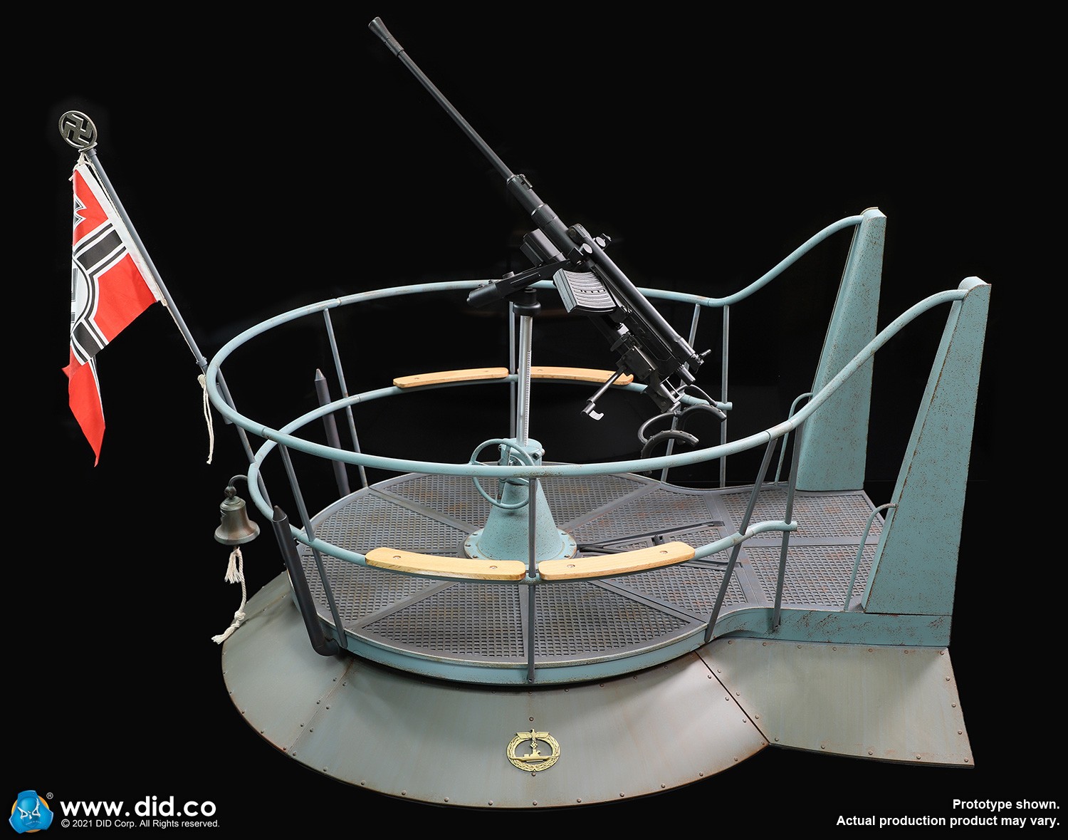 WW II German U-Boat Conning Tower Gun Deck Diorama