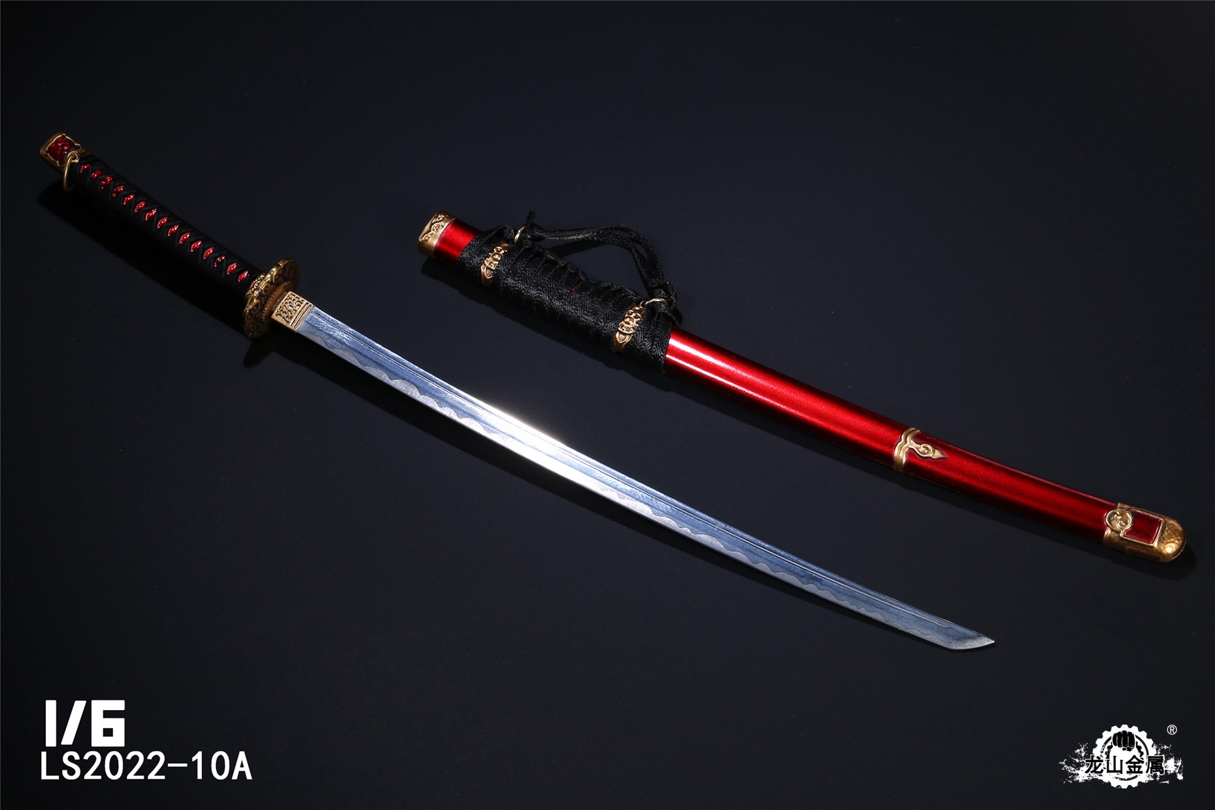 Longshan 1/6 Diecast Alloy Samurai Ronin Tachi (Red Scabbard) LS2022-10A