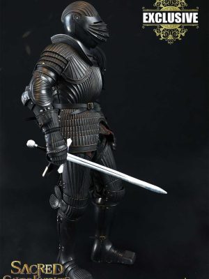 1/6 Scale Coomodel Series Of Empires Knights Sacred Guard Knight Black Exclusive Brass Edition SE119