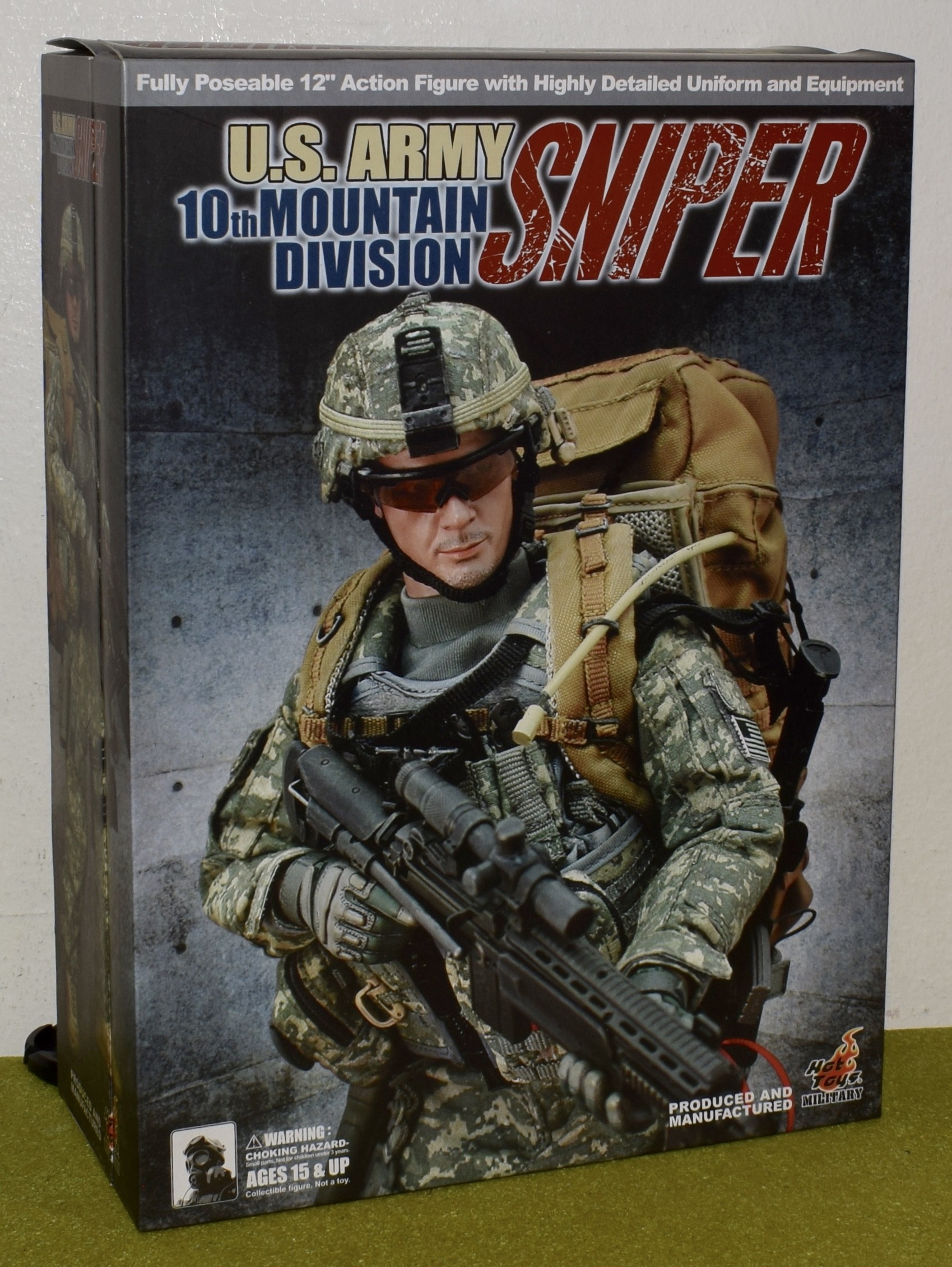 HOT TOYS MILITARY 1/6 SCALE MODERN US ARMY SNIPER 10th MOUNTAIN DIVISION