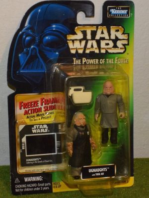STAR WARS CARDED POWER OF THE FORCE GREEN CARD FREEZE FRAME UGNAUGHTS
