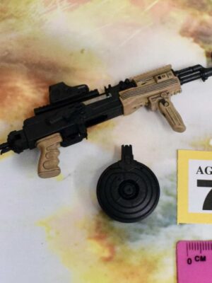 1/6 Scale Hot Toys Modern Russian AKM with Drum Mag Tan Version Y736