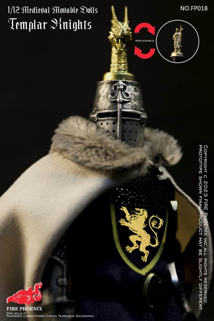 1/12 Scale 6 Inch Fire Phoenix Medieval Knights Templar Knight FP018 ...