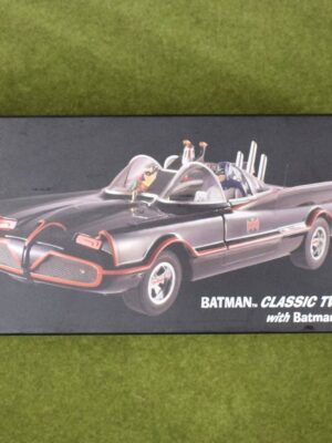 1/18 Scale Hot Wheels Elite Batman Classic TV Series Batmobile With Batman And Robin