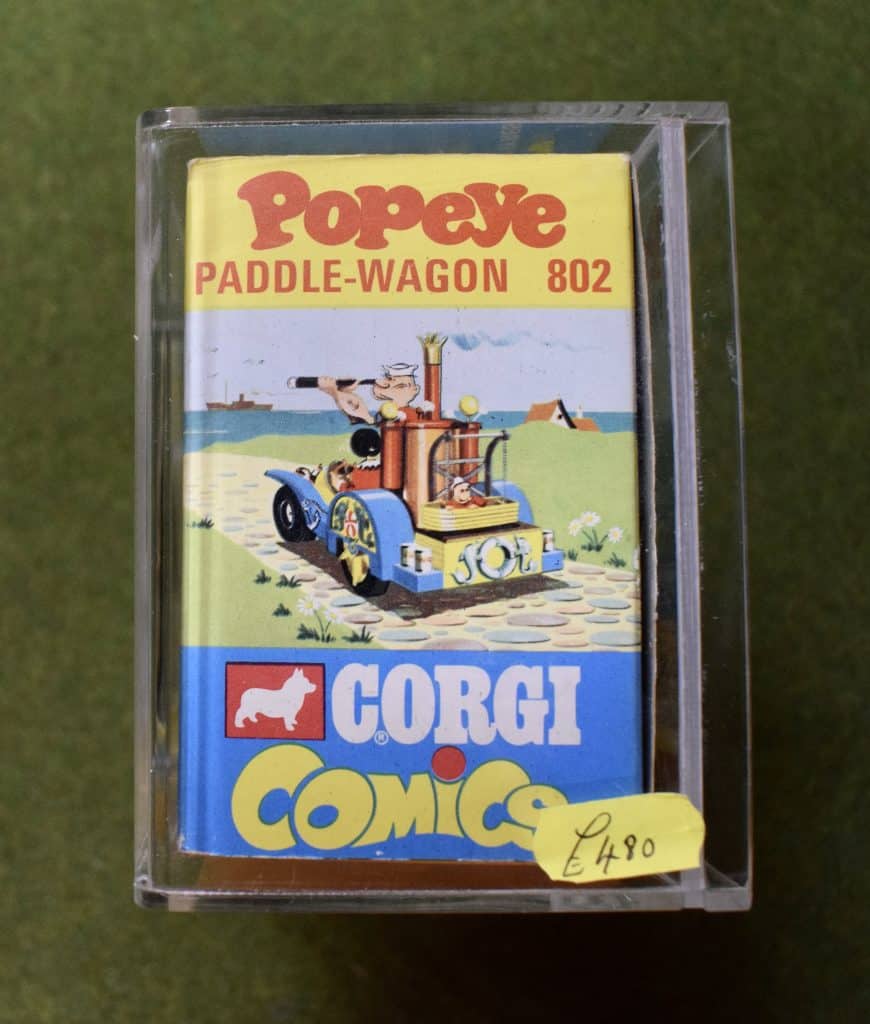 Corgi Toys - A Corgi 802 Popeye Paddle-Wagon, finished in yellow, red
