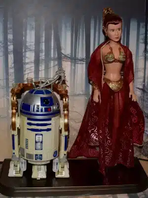 Star Wars Return Of The Jedi 12" Princess Leia Slave Prisoner Figure And R2-D2 No Box As Pictured
