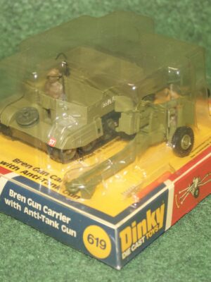 Dinky Die Cast Toys Bren Gun Carrier With Anti-Tank Gun 619
