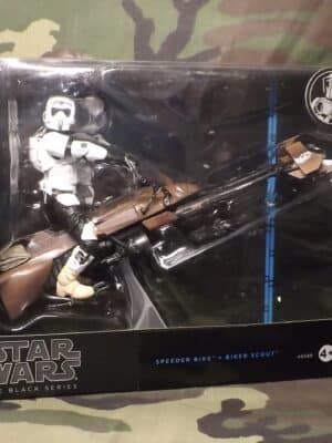 Star Wars Black Series 6 Inch Action Figure Speeder Bike + Biker Scout