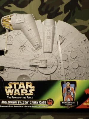 Star Wars Power Of The Force Millennium Falcon Carry Case With Wedge Antilles