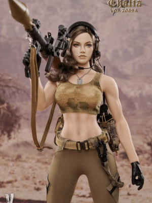 VERYCOOL 1/6 Desert Female Soldier Thalia Action Figure Brown Hair VCF-2069A